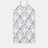 ブルー ピンク ボホ レインボー ベイビー シャワー ギフトタグ (裏面)