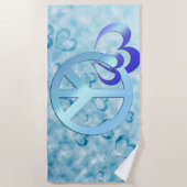 ブルー·ピース ビーチタオル (正面)