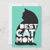 ブルー・ファニー・母の日のベスト猫ママ・エバー シーズンカード (正面)