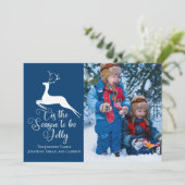 ブルー・ファミリー・フォト鹿になる季節すてきだ シーズンカード (スタンド正面)