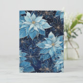 ブルー ファンタジー ポインセチア 招待状 (スタンド正面)