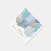 ブルー フィエスタ モダン フリンジ ブラチェット パーティー スタンダードカクテルナプキン (角)