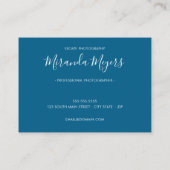 ブルー・フォトコグラデーションラージュ・フォトグラファー・ビジネスカー 名刺 (裏面)