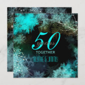 ブルー・フォレスト 50周年記念結婚式 招待状 (正面/裏面)