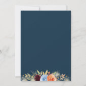 ブルー フォール パンプキン フラワーベイビーシャワー 招待状 (裏面)