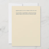 ブルー・フォール・フォークシー・フラワーフレーム・オータムパーティー 招待状 (裏面)