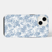 ブルー フランス トワル iPhoneケース (裏面横)