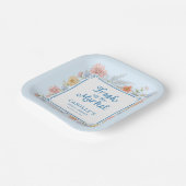 ブルー フレッシュオフ・ザ・マーケット ブライダルシャワー ペーパープレート (傾斜あり)