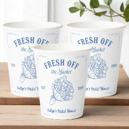 ブルー フレッシュ オフ ザ マーケット ブライズ シャワー 紙コップ