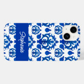 ブルー フレンチ トワル 名前 Case-Mate iPhoneケース (裏面 (横))