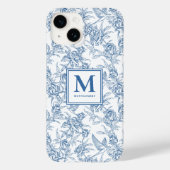 ブルー フレンチ トワル 名前 Case-Mate iPhoneケース (裏面)