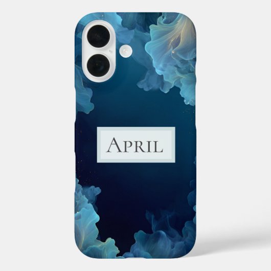 ブルー フローイング アブストラクト Case-Mate iPhoneケース (裏面)