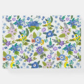 ブルー フローラル ヴィンテージ カントリー ゲストブック (裏面)