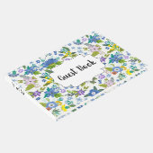 ブルー フローラル ヴィンテージ カントリー ゲストブック (コーナー)