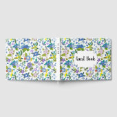 ブルー フローラル ヴィンテージ カントリー ゲストブック (全面)