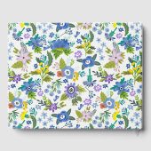 ブルー フローラル ヴィンテージ カントリー ゲストブック (裏面)