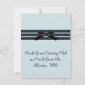 ブルー&ブフォーマルラック誕生日招待状 招待状 (裏面)