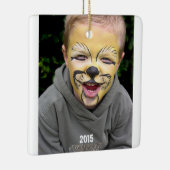 ブルー&ブラウングリーンフロッグストライプオーナメント セラミックオーナメント (右)