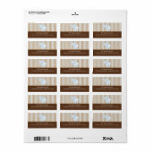 ブルー&ブラウンスウィートベビーゾウ住所 シール (フルシート)