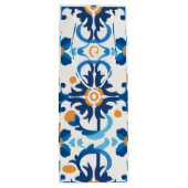 ブルー&ブラウンプレイドワイン抱き枕 ワインギフトバッグ (裏面)