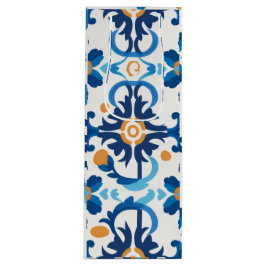 ブルー&ブラウンプレイドワイン抱き枕 ワインギフトバッグ