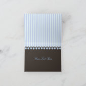 ブルー&ブラウンベビーラトルデザインサンキューカード サンキューカード (内部)