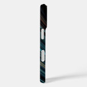 ブルー、ブラウン、イエローの名前をカスタムするカーブストライプ Case-Mate iPhoneケース (裏面 / 右)