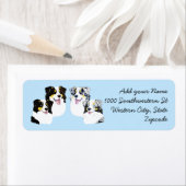 ブルー&ブラックオーストラリア差出人住所ラベル ラベル (インサイチュ)