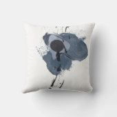 ブルー&ブラックスプラッシュII |ブルーブラック絵を描スプラッシュ クッション (裏面)