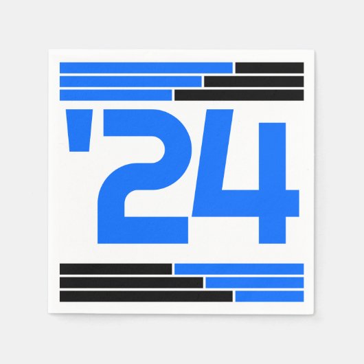 ブルー&ブラックバークラス'24グラードパーティー スタンダードカクテルナプキン (正面)