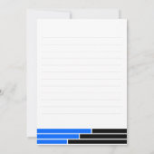ブルー&ブラックバーグラードパーティーありがとう サンキューカード (裏面)