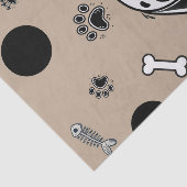 ブルー&ブラックフィッシュボーンズ子犬の誕生日パーティー 薄葉紙 (詳細)