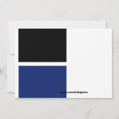 ブルー&ブラックフォトグラジャル招待状 招待状 (裏面)