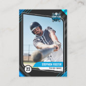 ブルー&ブラックプロ野球トレーディングカード コーリングカード (正面)