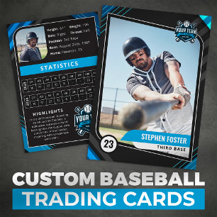 ブルー&ブラックプロ野球トレーディングカード コーリングカード