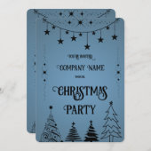 ブルー&ブラックホリデー 招待状 (正面/裏面)