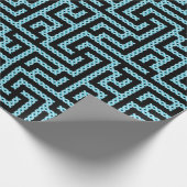 ブルー&ブラックラビリンス ラッピングペーパー (角)