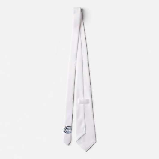 ブルー/ブラック文字誇りを持った新しいDadギフト ネクタイ (裏面)