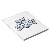 ブルー/ブラック文字誇りを持った新しいDadギフト ノートパッド (アングル)