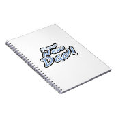 ブルー/ブラック文字誇りを持った新しいDadギフト ノートブック (右側)