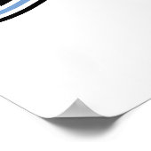 ブルー/ブラック文字誇りを持った新しいDadギフト ポスター (角)