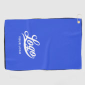 ブルー+ブラック縁ど会社ロゴ・ビジネス・クラブ ゴルフタオル (横)