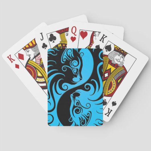 ブルー&ブラック陰陽子猫 トランプ (裏面)
