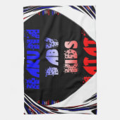 ブルー ブラック ハクナマタタ ベイビー キッズ デザイン.png キッチンタオル (縦)