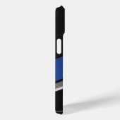 ブルー ブラック ホワイト 抽象的パターン スマホケース Case-Mate iPhoneケース (裏面 / 右)