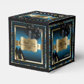 ブルー、ブラック、金ゴールドメタリック – 00誕生日 フェイバーボックス (裏面サイド)