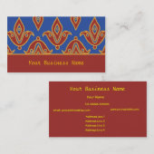 ブルー、ブルゴーニュ、金ゴールド・ビジネス・カード 名刺 (正面/裏面)