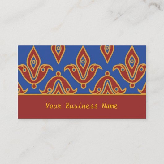 ブルー、ブルゴーニュ、金ゴールド・ビジネス・カード 名刺 (正面)