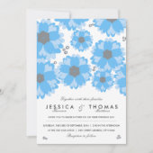 ブルー ブロッサム ウェディングコレクション 招待状 (正面)