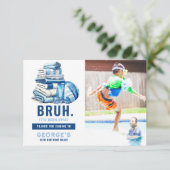 ブルー プールパーティー ボーイ バースデー サンキューカード (スタンド正面)